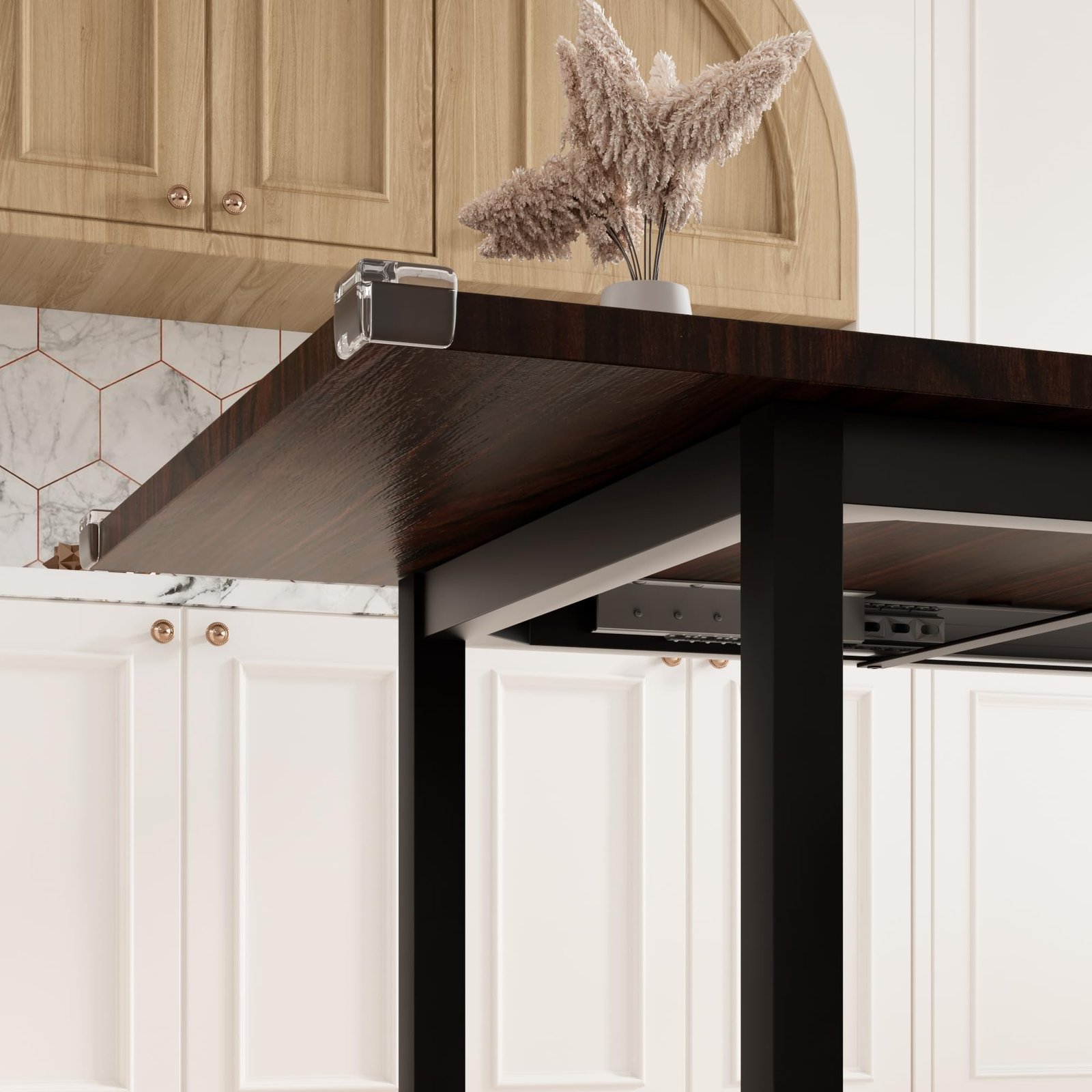 YOSIMFUR 5-Piece Dining Table Set for 4-8 People, 63 - Image 37