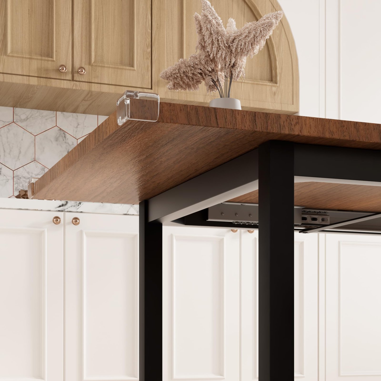 YOSIMFUR 5-Piece Dining Table Set for 4-8 People, 63 - Image 58