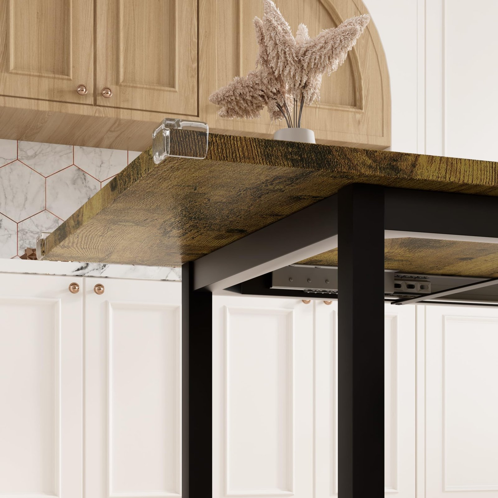 YOSIMFUR 5-Piece Dining Table Set for 4-8 People, 63 - Image 44