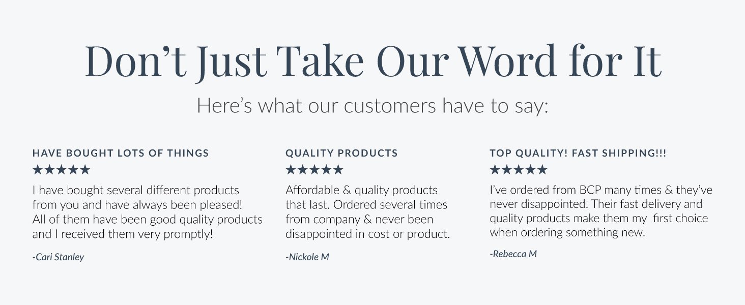 BCP Best Choice Products Customer Review Testimonials
