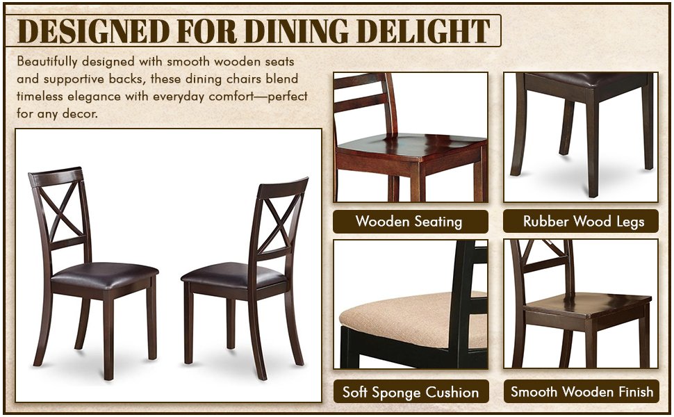 Square Kitchen Table and Parson Dining Room Chairs